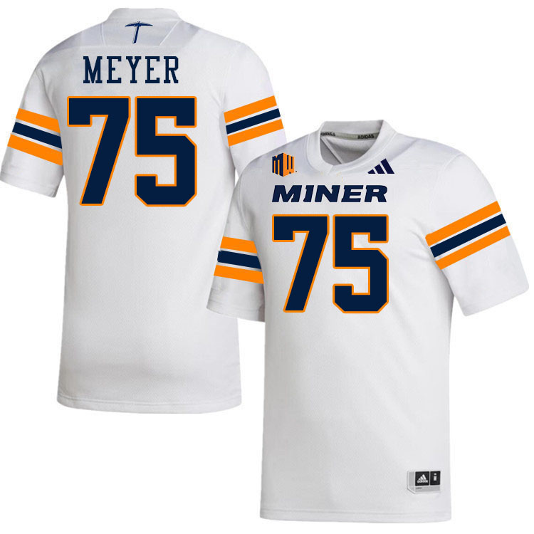UTEP Miners #75 Andrew Meyer College Football Jerseys,Uniforms-White